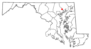Location of Kingsville, Maryland