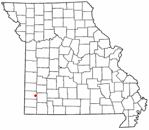 Location of Avilla, Missouri