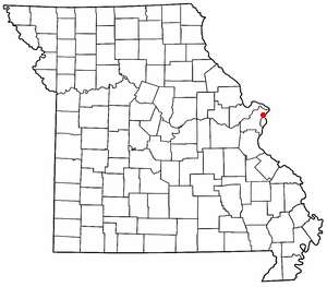 Location of Moline Acres, Missouri