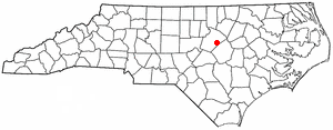 Location of Wendell, North Carolina