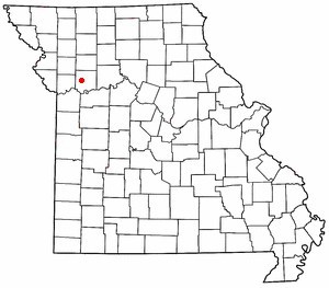 Location of Rayville, Missouri