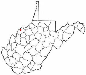 Location of Parkersburg, West Virginia