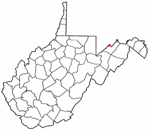 Location of Piedmont, West Virginia