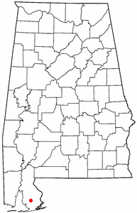 Location of Summerdale, Alabama