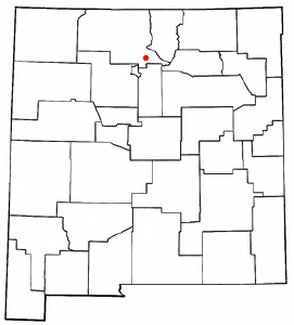 Location of Alcalde, New Mexico
