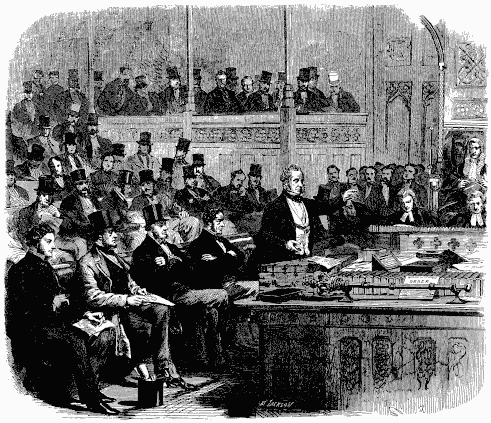 Lord Palmerston addressing the House of Commons