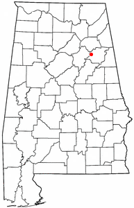 Location of Ohatchee, Alabama