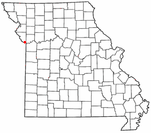 Location of Riverside, Missouri