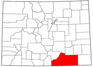 image:Map of Colorado highlighting Las Animas County.png