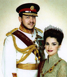 King Abdullah with Queen Rania