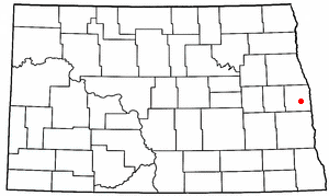 Location of Hillsboro, North Dakota