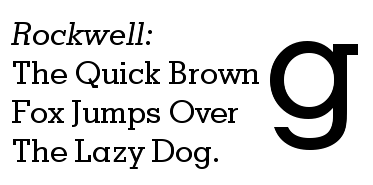 The Rockwell typeface