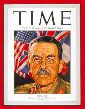 Harold Alexander on the front cover of , 1944.