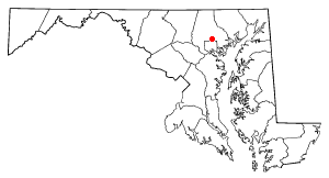 Location of Hampton, Maryland