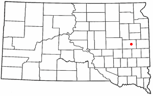 Location of Lake Preston, South Dakota