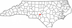 Location of Southern Pines, North Carolina