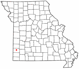 Location of Carytown, Missouri