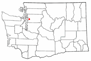 Location of West Lake Stevens, Washington
