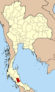 Map of Thailand highlighting Phattalung Province