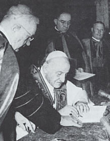 John XXIII signed his  Pacem in Terris.