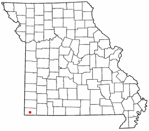 Location of Pineville, Missouri
