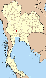 Map of Thailand highlighting Ang Thong Province