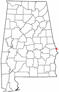 Location of Phenix City, Alabama