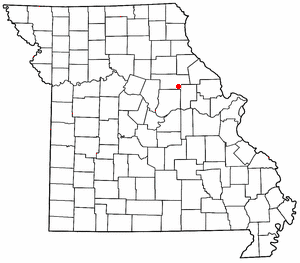 Location of Martinsburg, Missouri