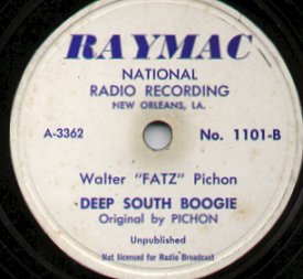 Label of a Raymac Record by Fats Pichon