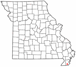 Location of Steele, Missouri