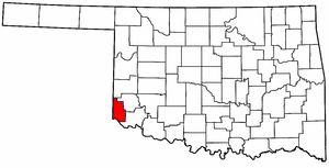 Image:Map of Oklahoma highlighting Harmon County.png