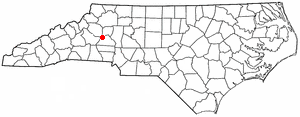 Location of Hickory, North Carolina