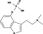 Chemical structure of psilocybin