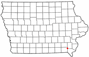 Location of Hillsboro, Iowa