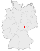 Map of Germany showing Jena