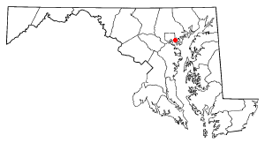 Location of Dundalk, Maryland