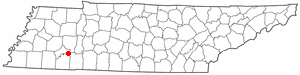 Location of Enville, Tennessee