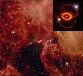 1987A supernova remnant near the center