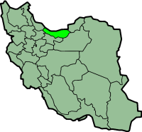 Map showing Mazandaran in Iran