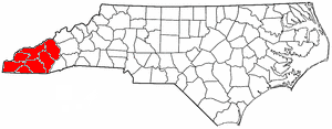 Counties within the North Carolina Region A Council of Governments
