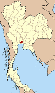 Map of Thailand highlighting Bangkok