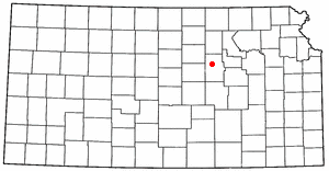 Location of Abilene, Kansas