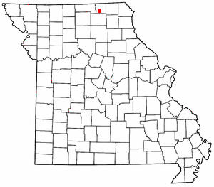 Location of Queen City, Missouri