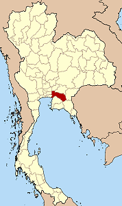 Map of Thailand highlighting Chachoengsao Province