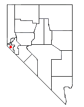 Location of Gardnerville Ranchos, Nevada