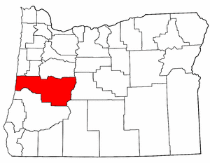 Image:Map of Oregon highlighting Lane County.png