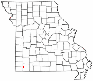 Location of Wheaton, Missouri