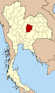 Map of Thailand highlighting Chaiyaphum Province