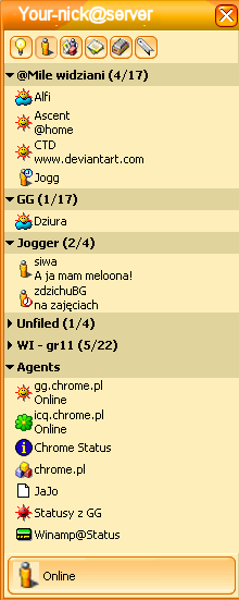 Screenshot of Jajc roster (msStyle)