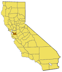 Image:California map showing Alameda County.png